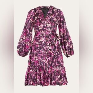 Kobi Halperin Georgie Belted Floral-Print Silk Dress